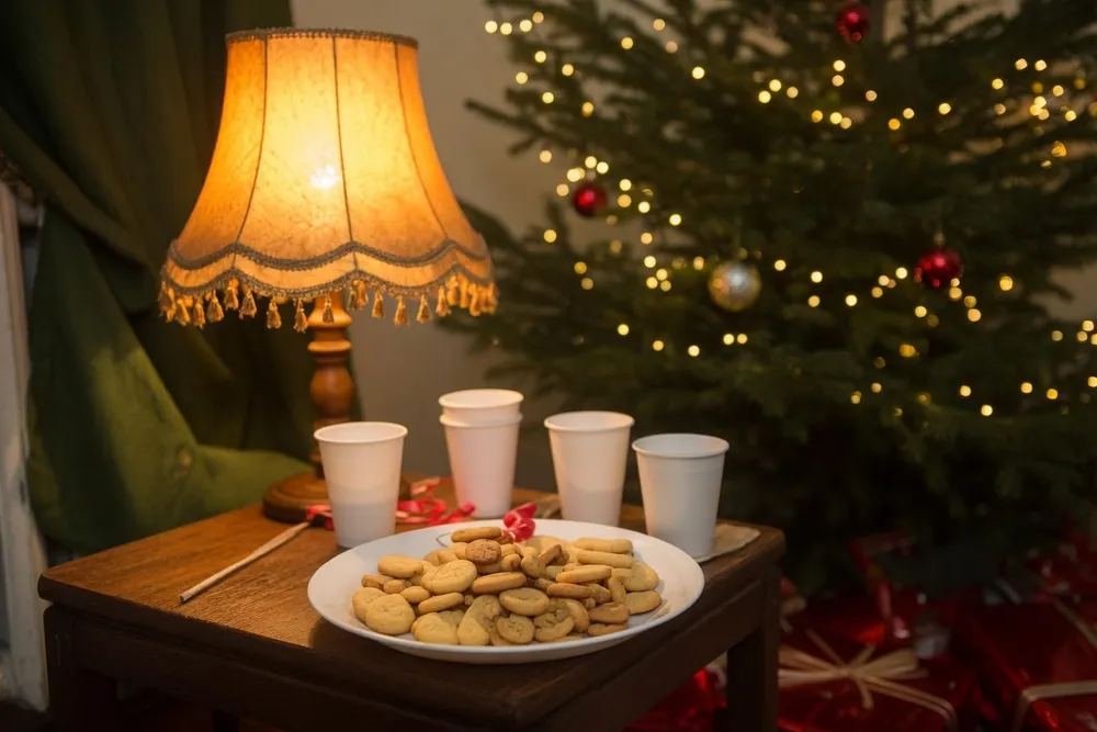 Biscuits and drinks for the children
